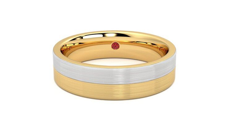 Taylor & Hart Hickory Wedding Ring 360 degree image 29