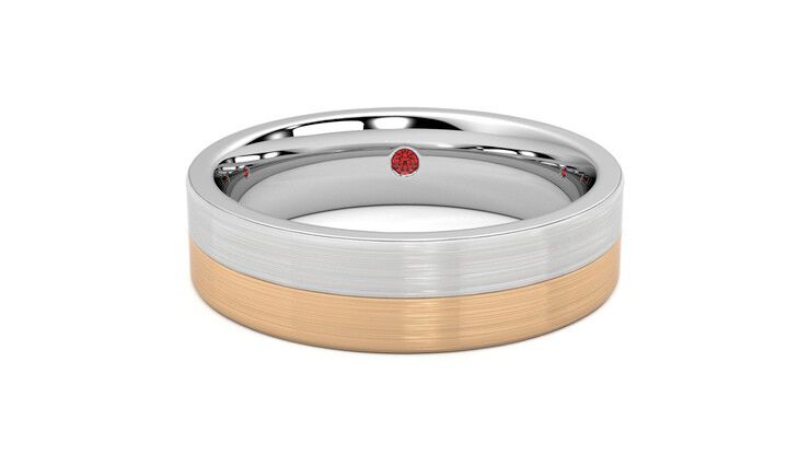Taylor & Hart Hickory Wedding Ring 360 degree image 0