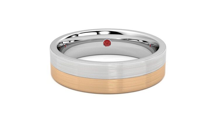 Taylor & Hart Hickory Wedding Ring 360 degree image 1