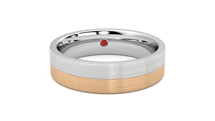 Taylor & Hart Hickory Wedding Ring 360 degree image 2