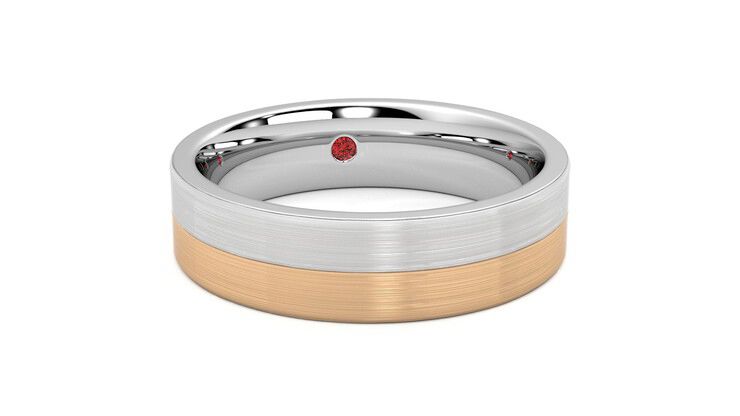 Taylor & Hart Hickory Wedding Ring 360 degree image 3