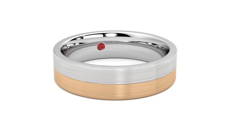 Taylor & Hart Hickory Wedding Ring 360 degree image 4