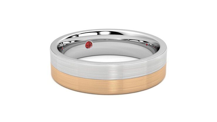 Taylor & Hart Hickory Wedding Ring 360 degree image 5