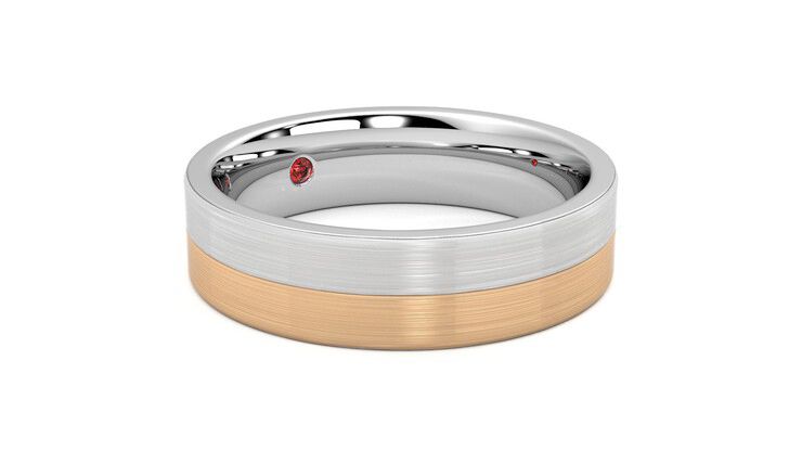 Taylor & Hart Hickory Wedding Ring 360 degree image 6
