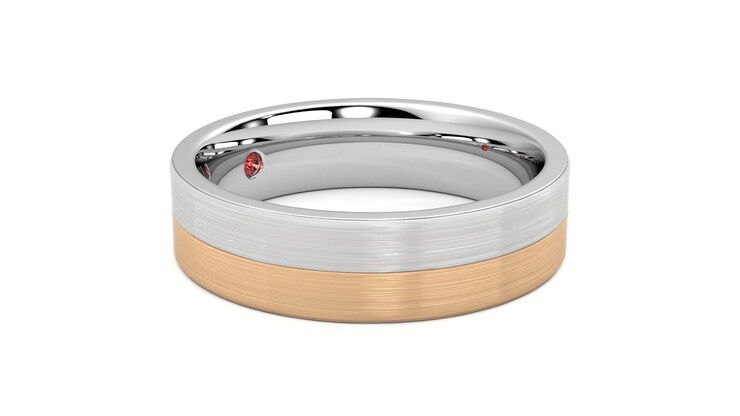 Taylor & Hart Hickory Wedding Ring 360 degree image 7