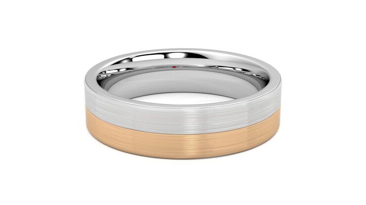 Taylor & Hart Hickory Wedding Ring 360 degree image 16