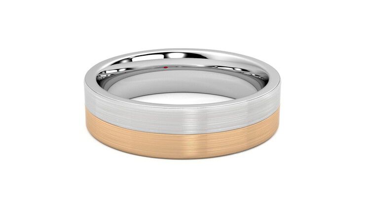Taylor & Hart Hickory Wedding Ring 360 degree image 17