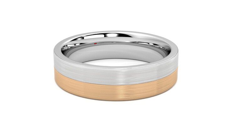 Taylor & Hart Hickory Wedding Ring 360 degree image 19