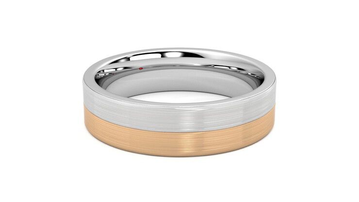 Taylor & Hart Hickory Wedding Ring 360 degree image 20