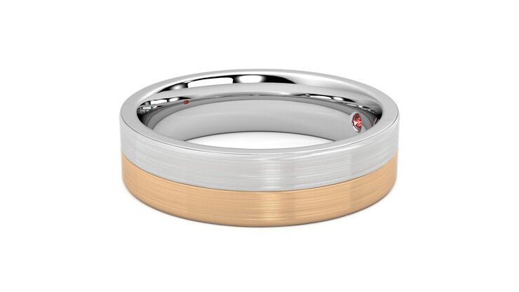 Taylor & Hart Hickory Wedding Ring 360 degree image 22