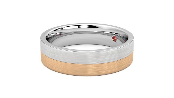 Taylor & Hart Hickory Wedding Ring 360 degree image 23