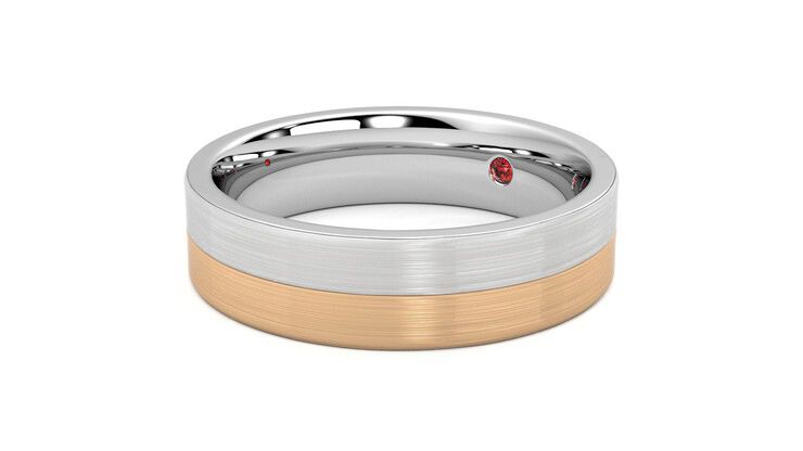 Taylor & Hart Hickory Wedding Ring 360 degree image 24