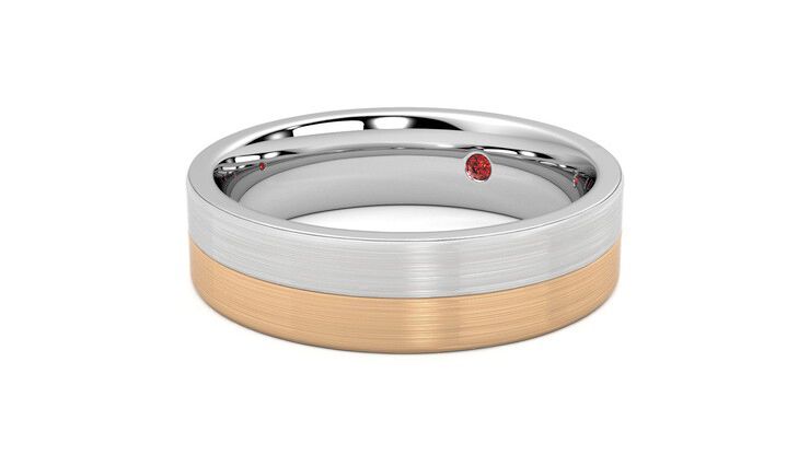 Taylor & Hart Hickory Wedding Ring 360 degree image 25