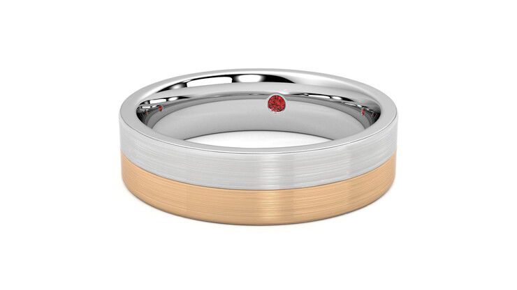 Taylor & Hart Hickory Wedding Ring 360 degree image 27