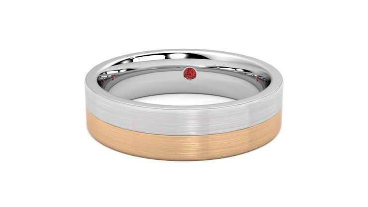 Taylor & Hart Hickory Wedding Ring 360 degree image 28