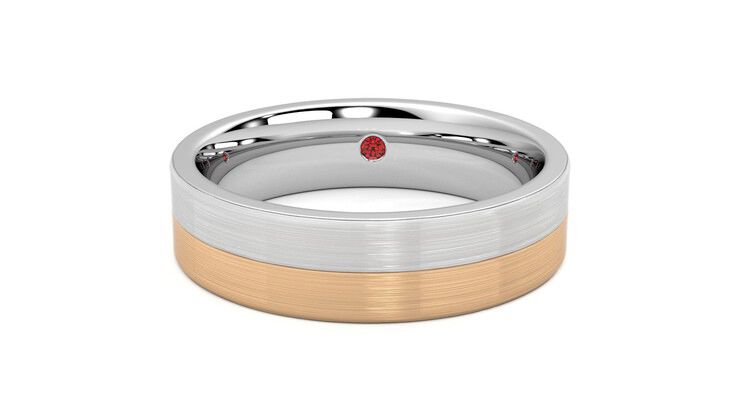 Taylor & Hart Hickory Wedding Ring 360 degree image 29