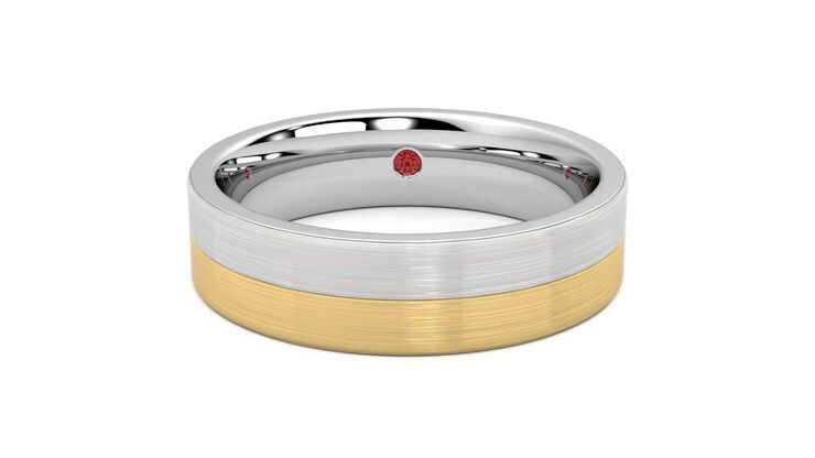 Taylor & Hart Hickory Wedding Ring 360 degree image 0