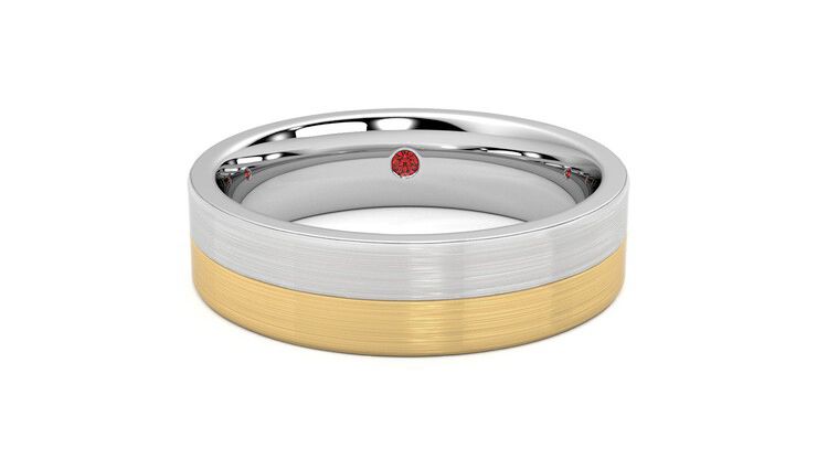 Taylor & Hart Hickory Wedding Ring 360 degree image 1