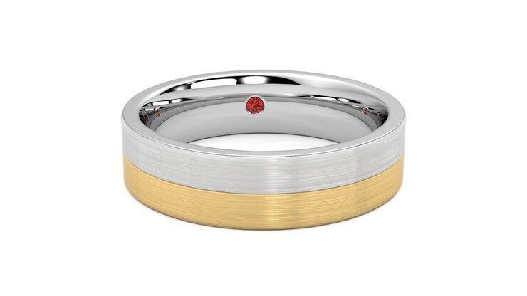 Taylor & Hart Hickory Wedding Ring 360 degree image 2