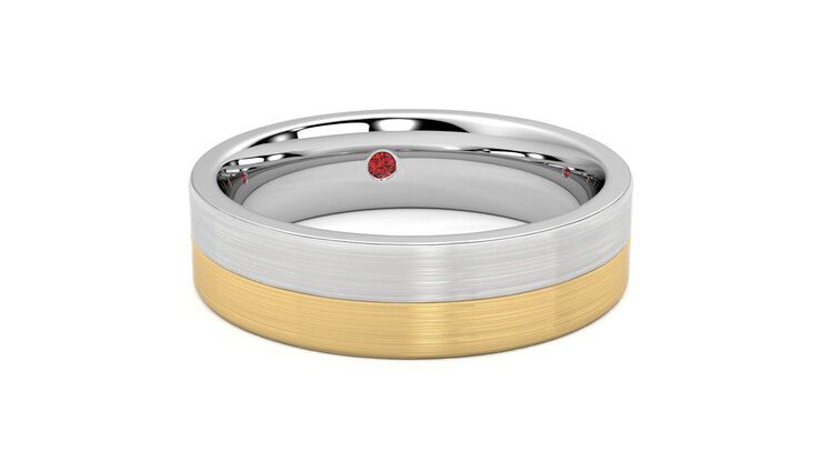 Taylor & Hart Hickory Wedding Ring 360 degree image 3