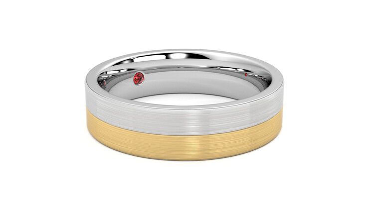Taylor & Hart Hickory Wedding Ring 360 degree image 6