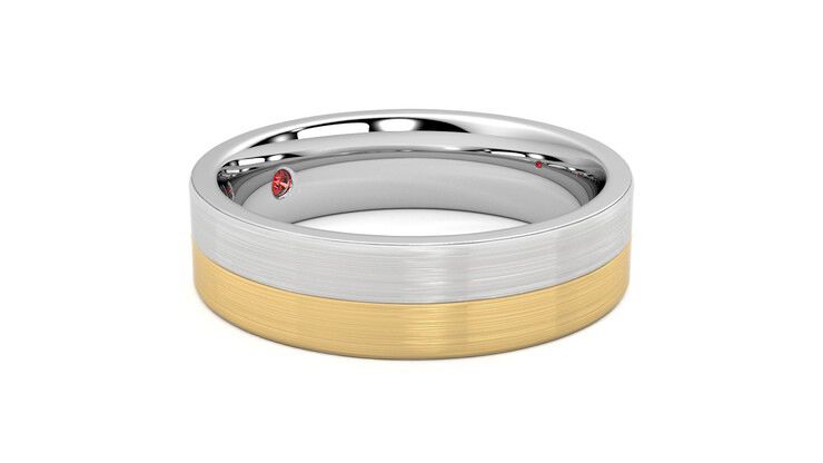 Taylor & Hart Hickory Wedding Ring 360 degree image 7