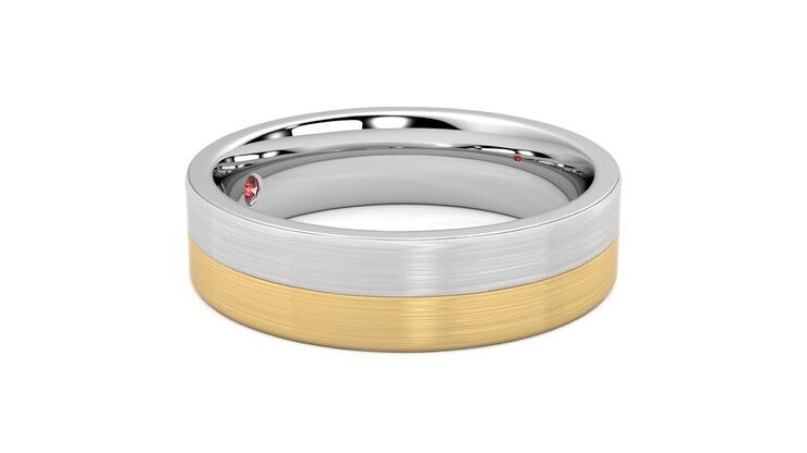 Taylor & Hart Hickory Wedding Ring 360 degree image 8