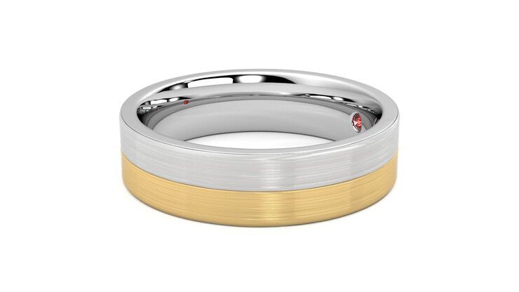 Taylor & Hart Hickory Wedding Ring 360 degree image 22