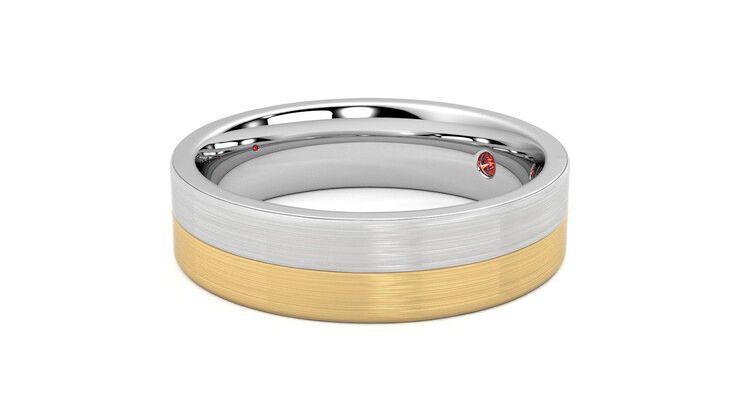 Taylor & Hart Hickory Wedding Ring 360 degree image 23