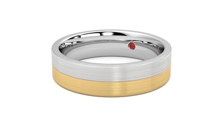 Taylor & Hart Hickory Wedding Ring 360 degree image 25