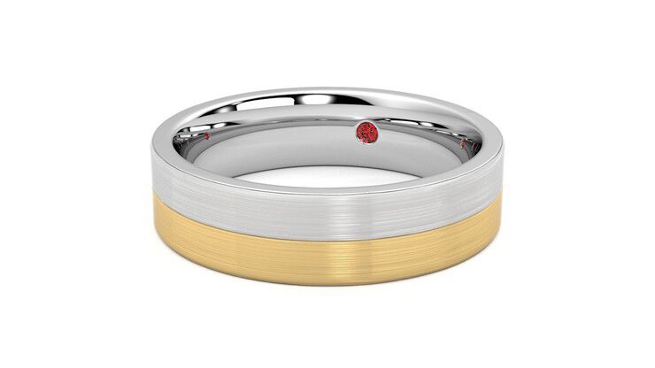 Taylor & Hart Hickory Wedding Ring 360 degree image 26
