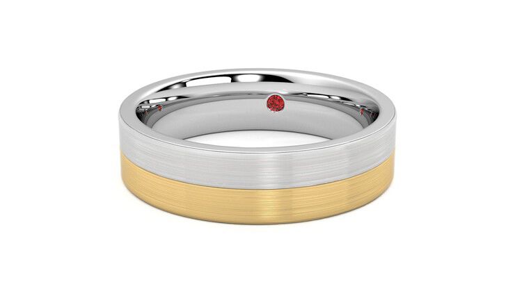 Taylor & Hart Hickory Wedding Ring 360 degree image 27