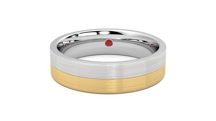 Taylor & Hart Hickory Wedding Ring 360 degree image 29