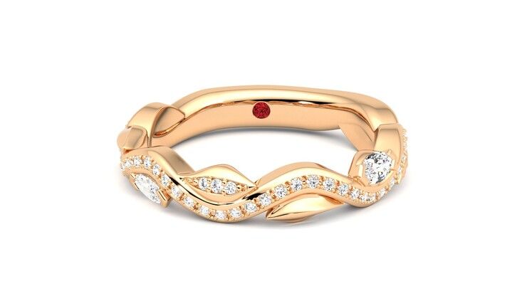 Taylor & Hart Lapelis Wedding Ring 360 degree image 1