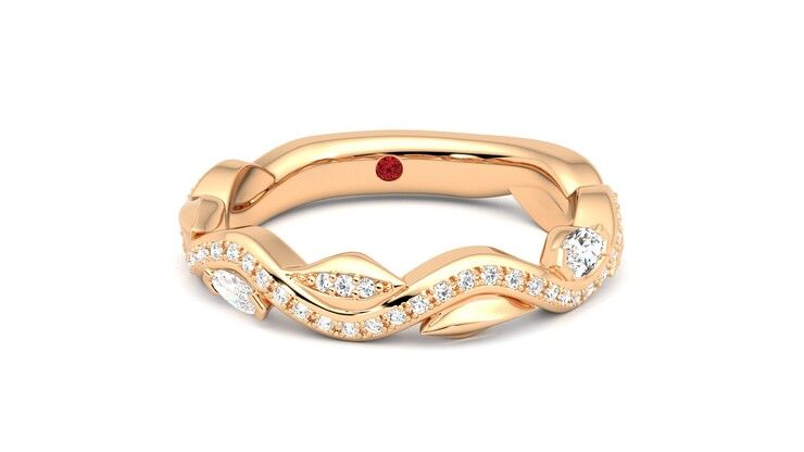 Taylor & Hart Lapelis Wedding Ring 360 degree image 2