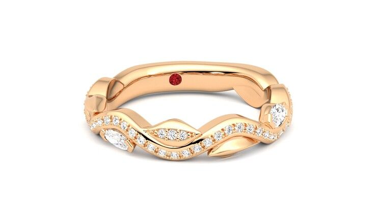 Taylor & Hart Lapelis Wedding Ring 360 degree image 3