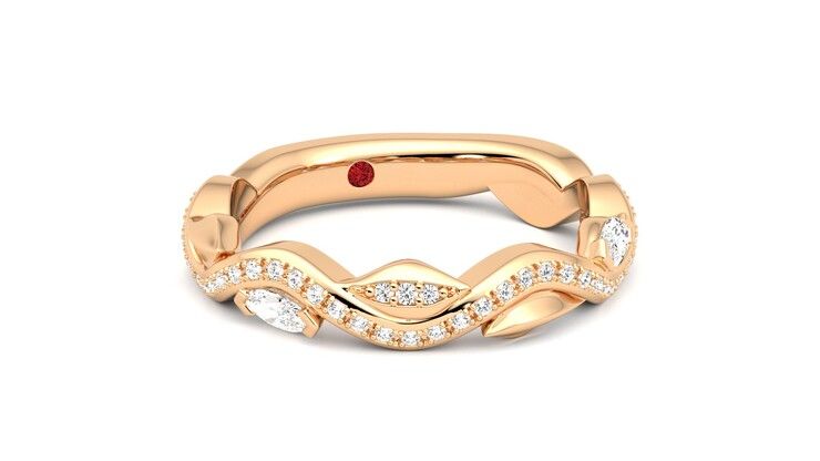 Taylor & Hart Lapelis Wedding Ring 360 degree image 4