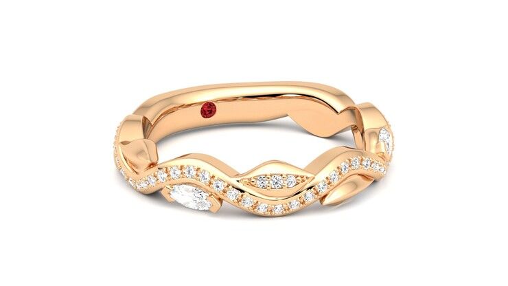 Taylor & Hart Lapelis Wedding Ring 360 degree image 5