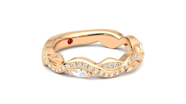 Taylor & Hart Lapelis Wedding Ring 360 degree image 6