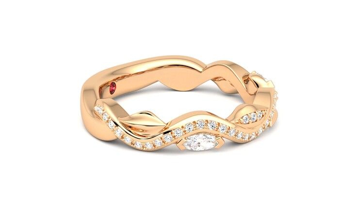 Taylor & Hart Lapelis Wedding Ring 360 degree image 8