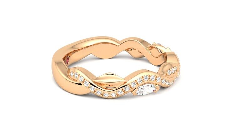 Taylor & Hart Lapelis Wedding Ring 360 degree image 9