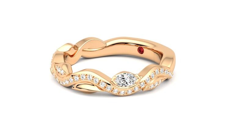Taylor & Hart Lapelis Wedding Ring 360 degree image 24