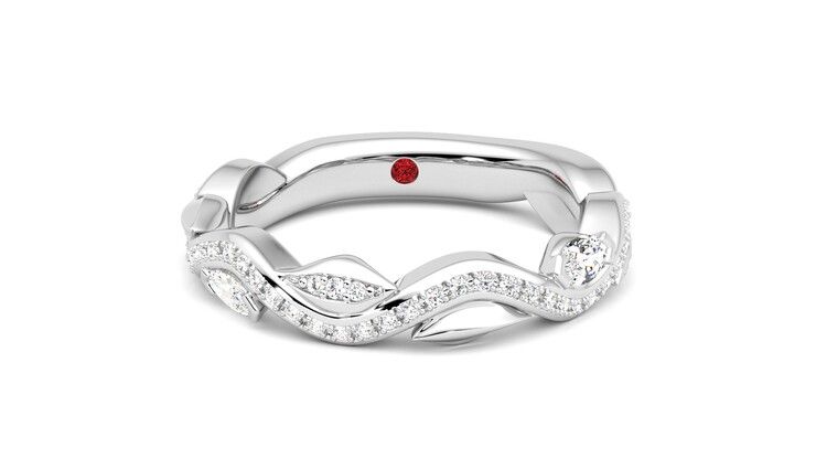 Taylor & Hart Lapelis Wedding Ring 360 degree image 1