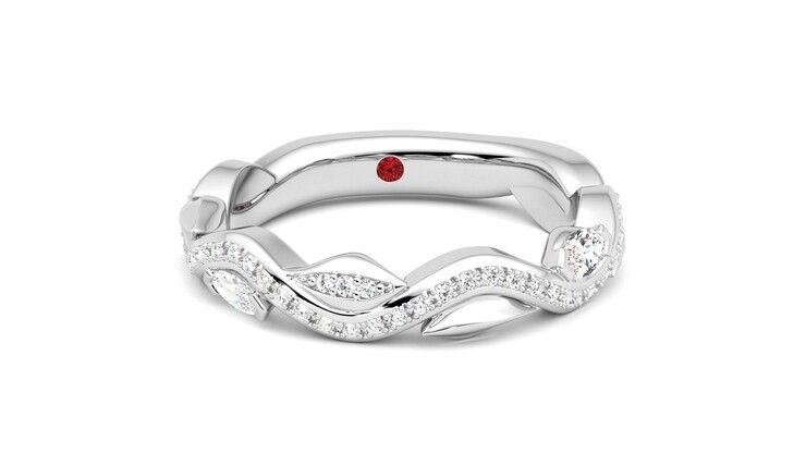Taylor & Hart Lapelis Wedding Ring 360 degree image 2