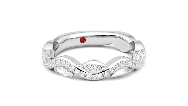 Taylor & Hart Lapelis Wedding Ring 360 degree image 4