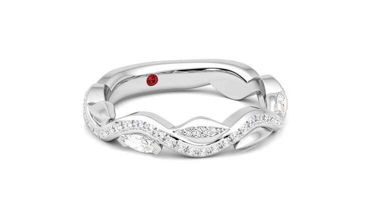 Taylor & Hart Lapelis Wedding Ring 360 degree image 5