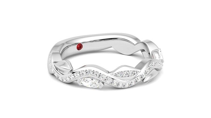 Taylor & Hart Lapelis Wedding Ring 360 degree image 6