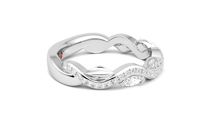 Taylor & Hart Lapelis Wedding Ring 360 degree image 9