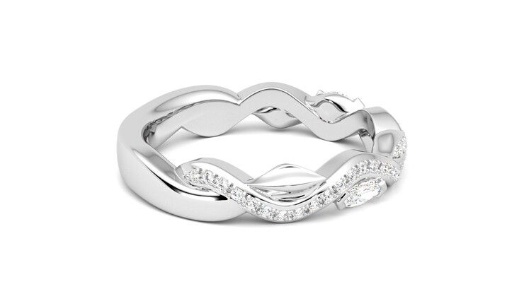 Taylor & Hart Lapelis Wedding Ring 360 degree image 10