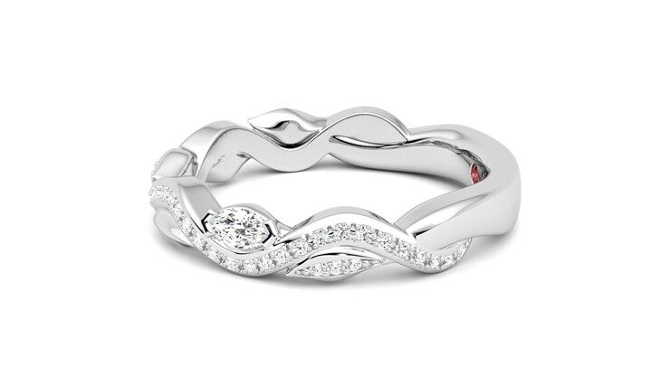 Taylor & Hart Lapelis Wedding Ring 360 degree image 21